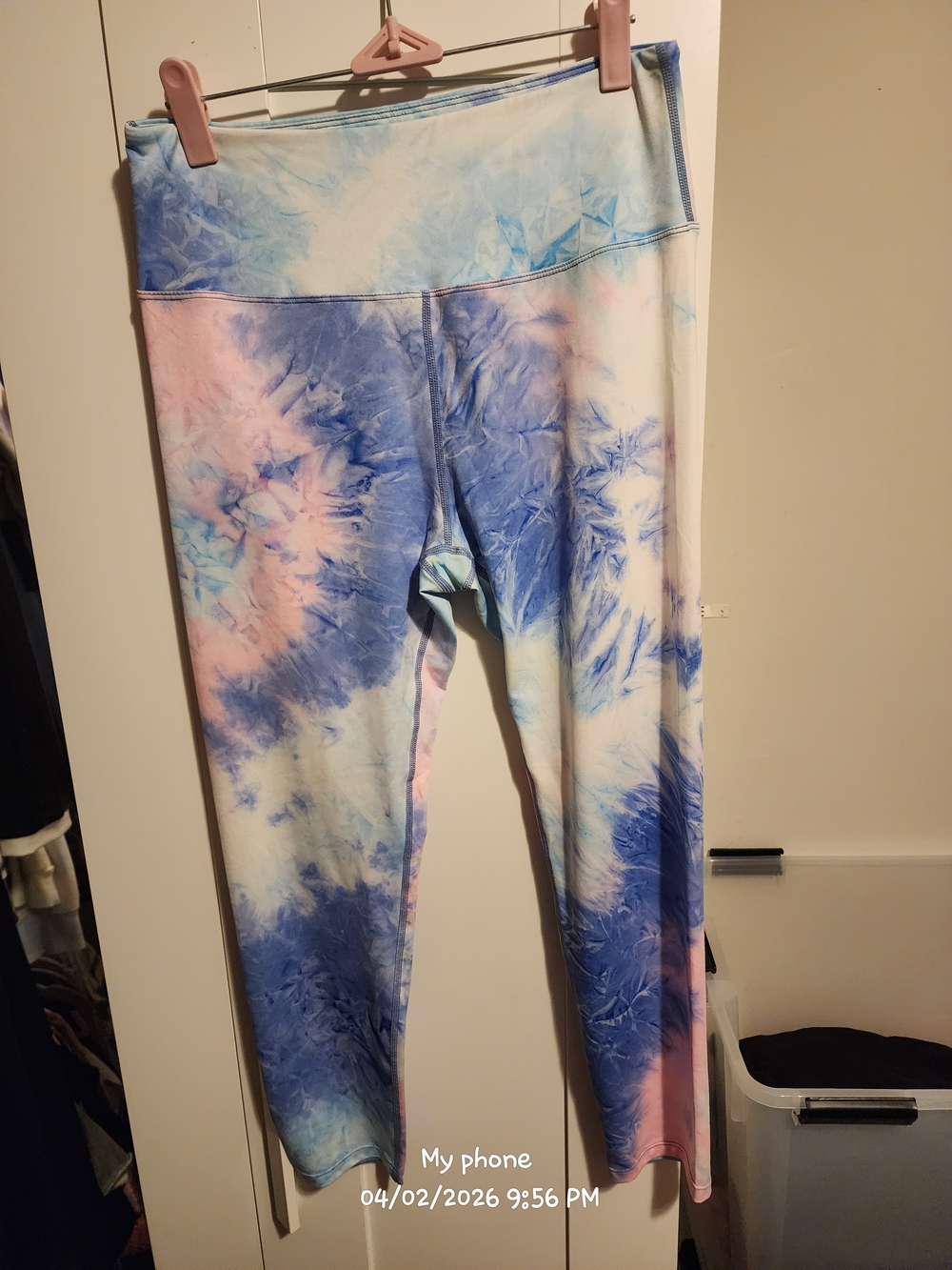SHEIN Tie-Dye  Leggings in Blue & Pink